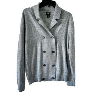 H&M Gray Double Breasted Sweater Size Medium